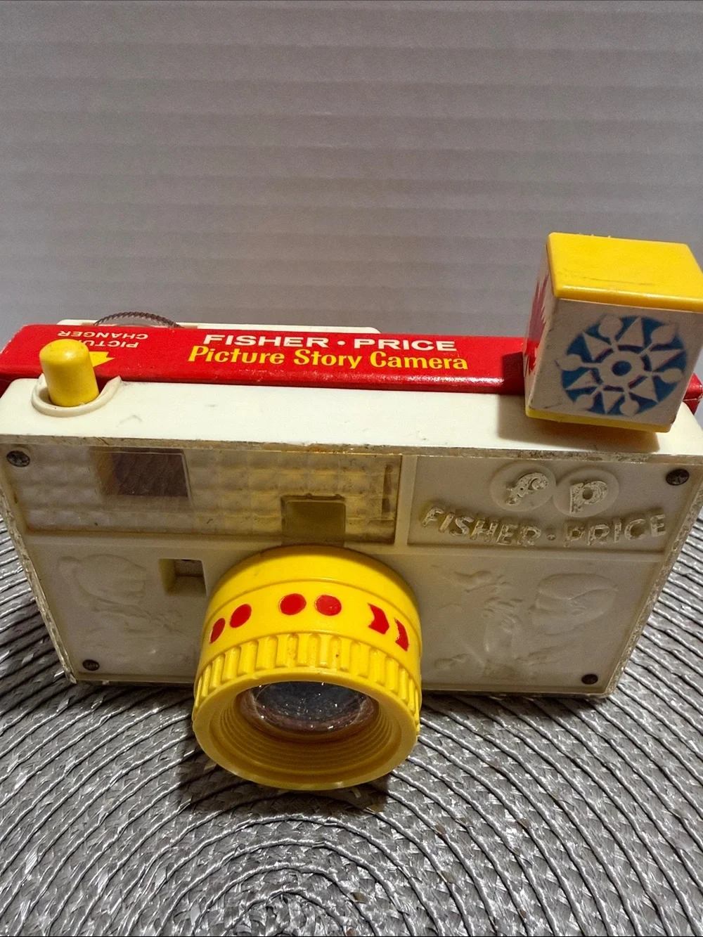 Fisher-Price White, Yellow & Red Picture Story Toy Camera